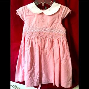 SOLD Laura Ashley little girls perfectly pink and girly dress. 18 months.